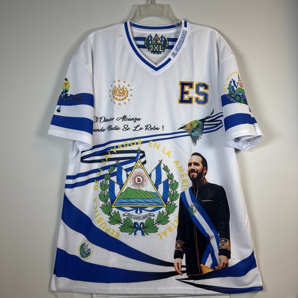 El Salvador 503 Soccer Jersey Of El Salvador President Nayib Bukele 3XL
